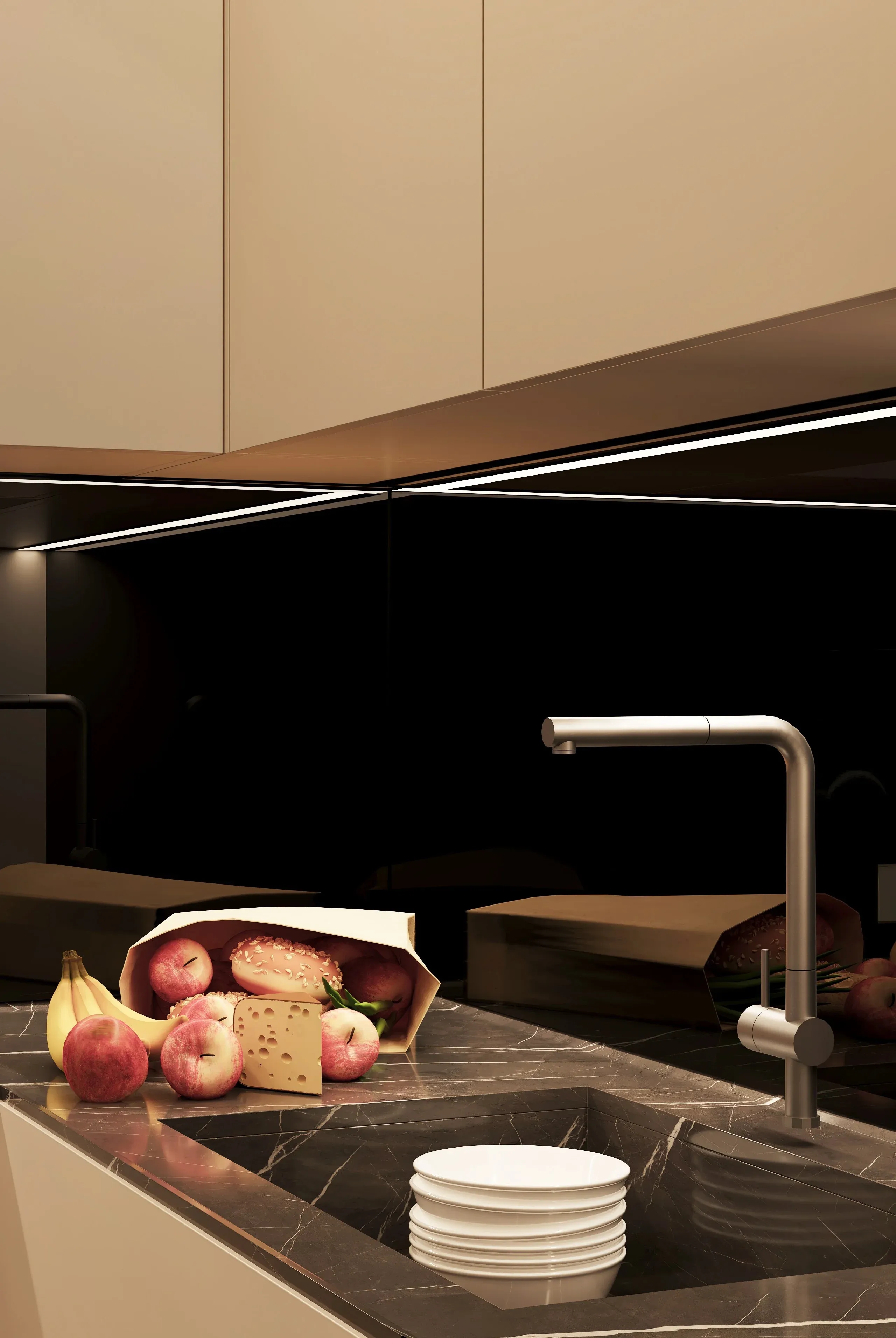 Salon z aneksem kuchennym