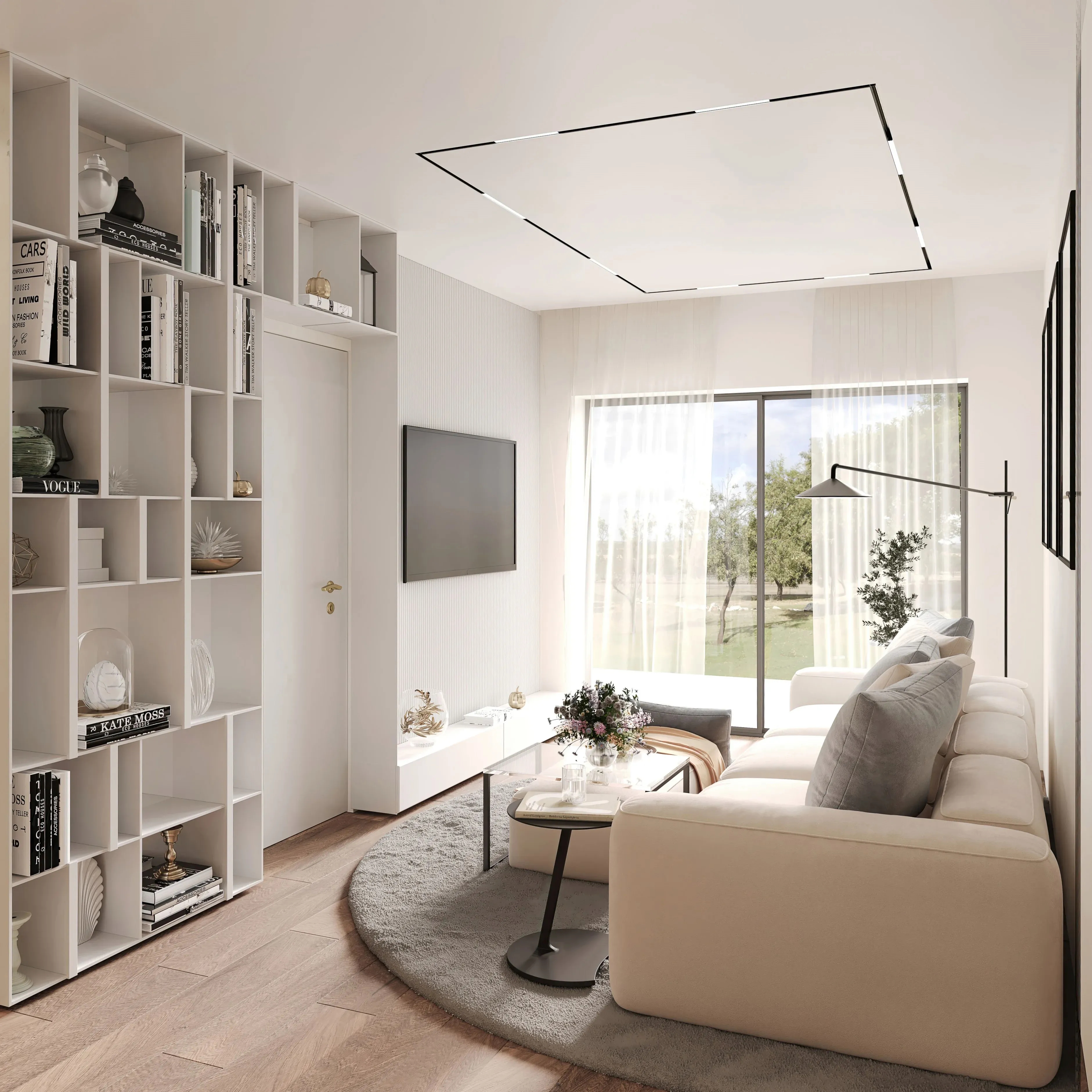 Salon z aneksem kuchennym