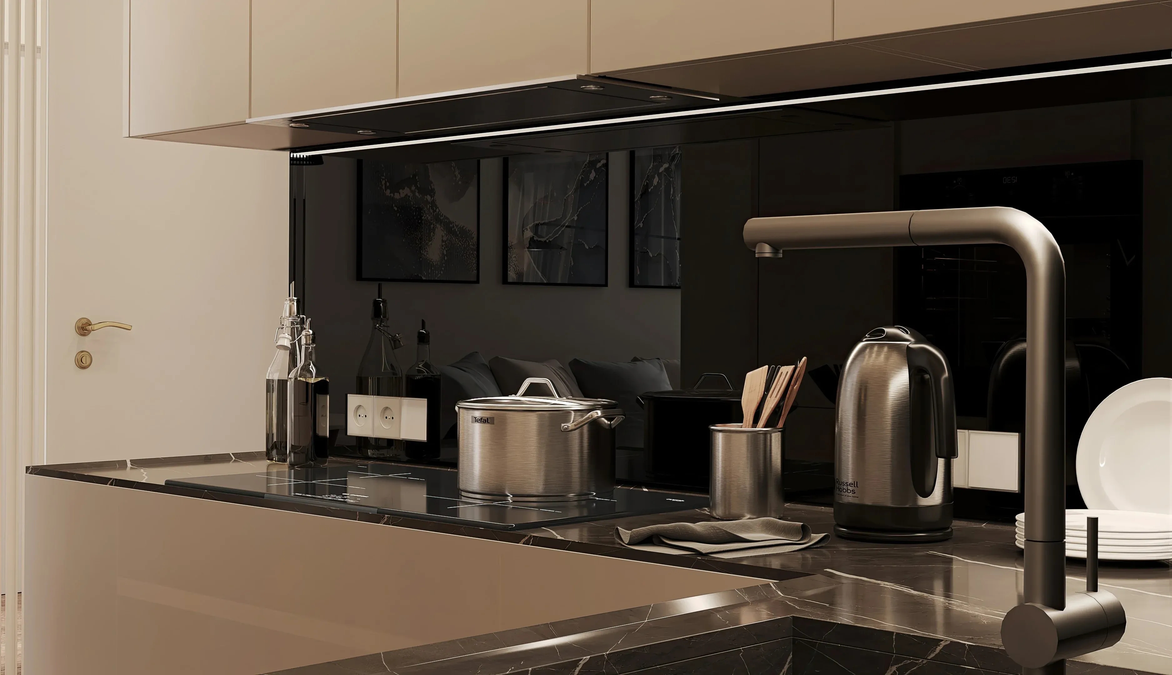 Salon z aneksem kuchennym